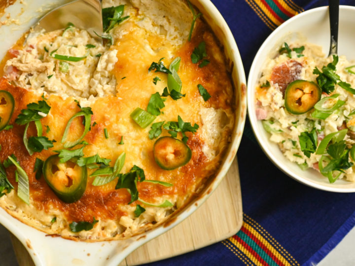 keto Mexican Chicken Casserole Served