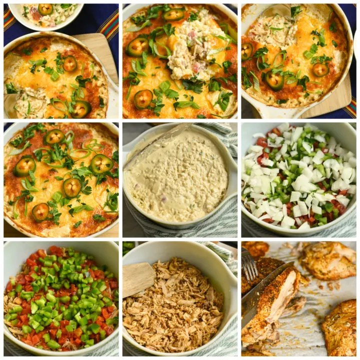 keto Mexican chicken casserole process pictures