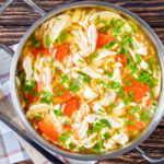 keto Southwest chicken soup in a stock pot