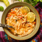 keto Southwestern chicken soup served