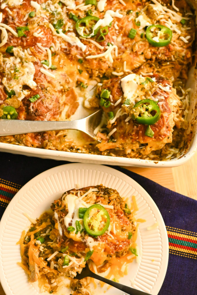 keto friendly green chicken enchiladas