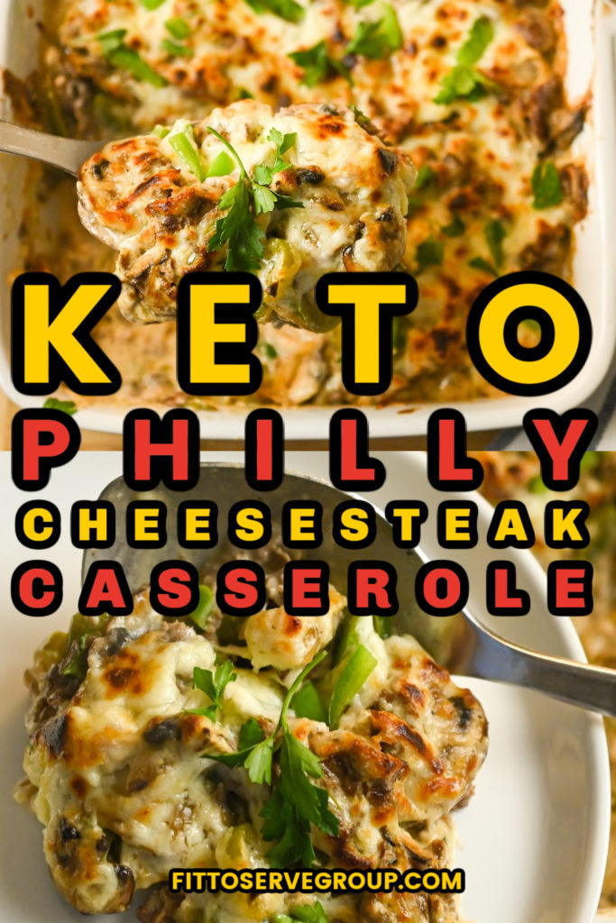 Keto Philly Cheesesteak Casserole