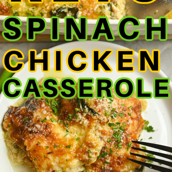 Keto Creamy Spinach Chicken Casserole