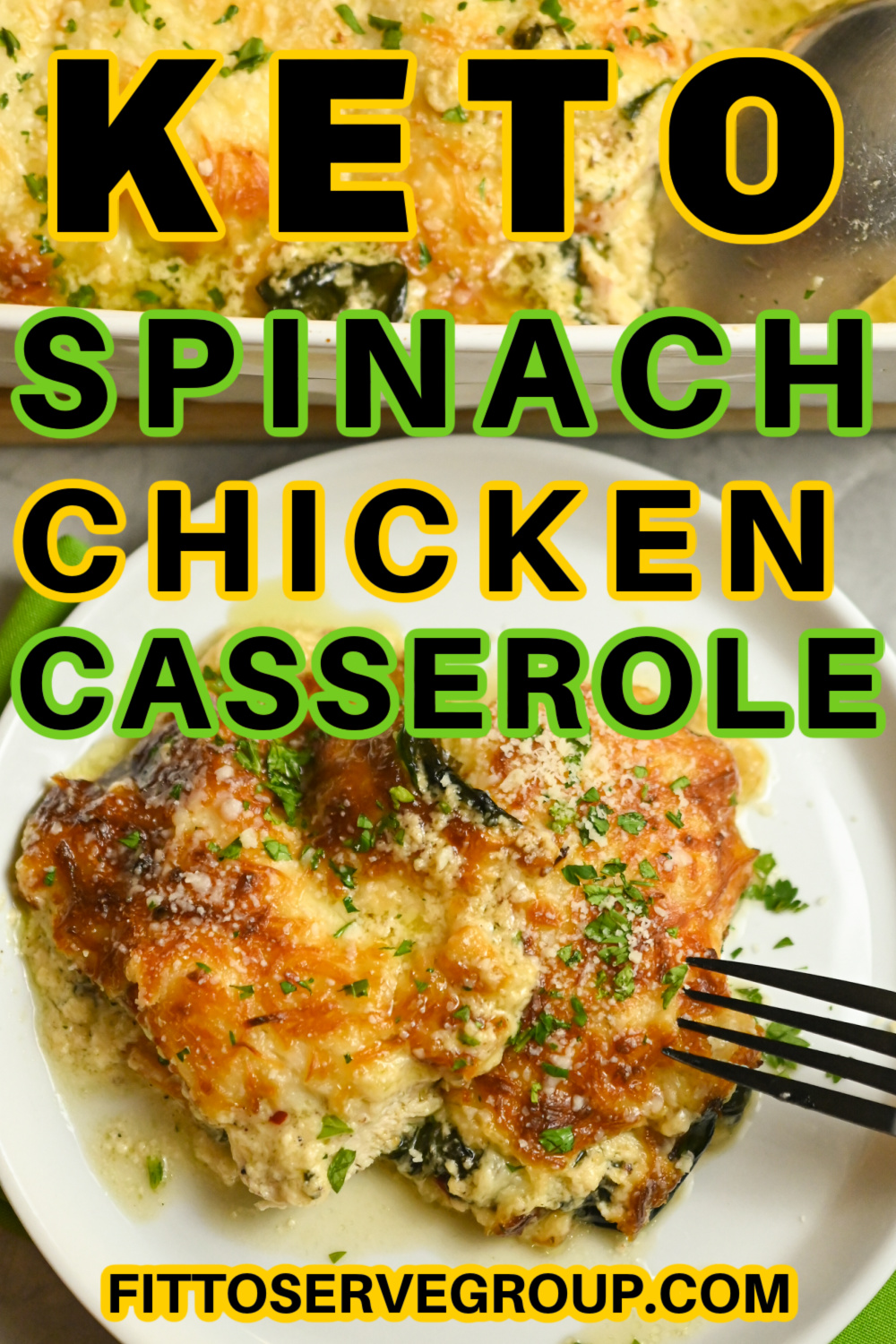 Keto Creamy Spinach Chicken Casserole · Fittoserve Group