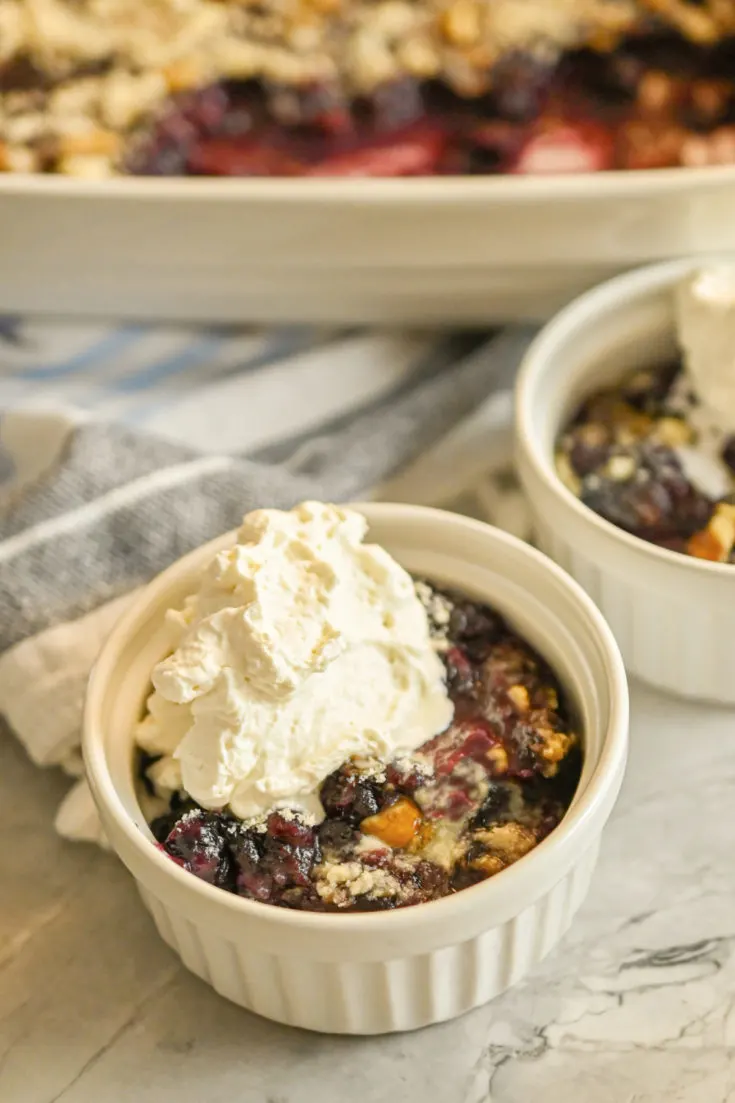 Keto-friendly blackberry cobbler