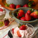 Easy low carb 4 ingredient strawberry ice cream served