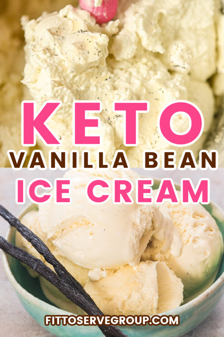 Keto vanilla bean ice cream 