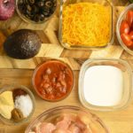Ingredients needed for keto chicken taco salad recipe