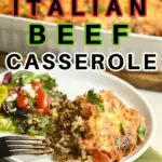 Keto Italian Beef And Cauliflower Rice Casserole