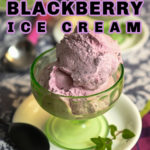 Keto blackberry ice cream made with 4 ingredients