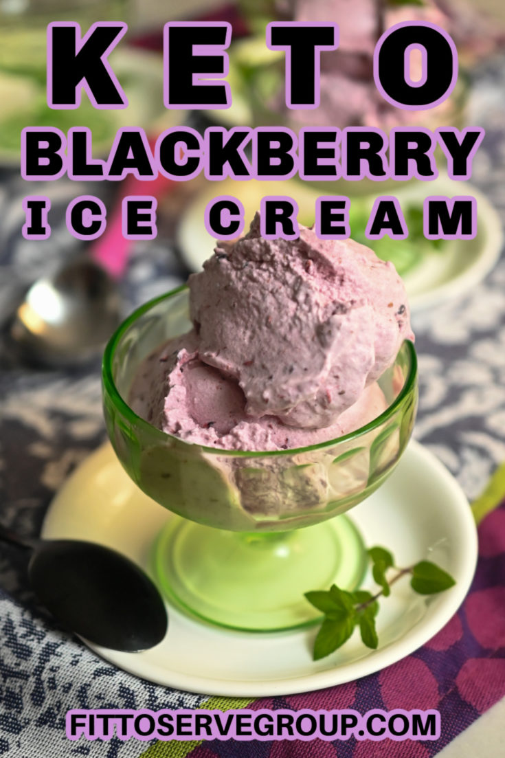 Keto blackberry ice cream made with 4 ingredients