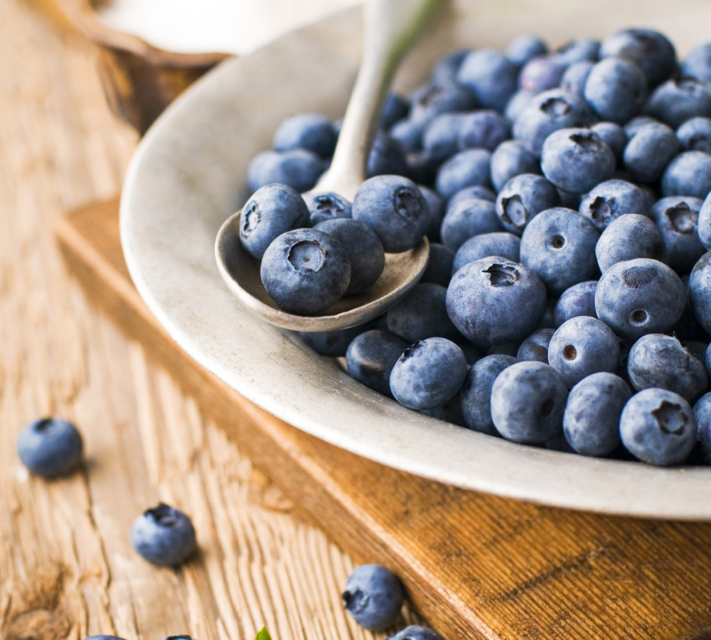 blueberries served in a shallow bowl