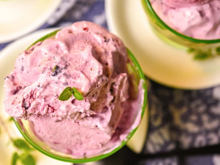 keto blueberry ice cream featured image