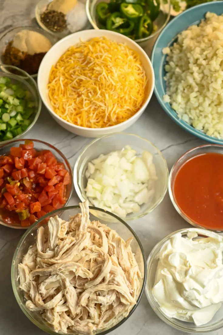 keto chicken taco casserole ingredients