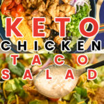 keto chicken taco salad Pinterest pin