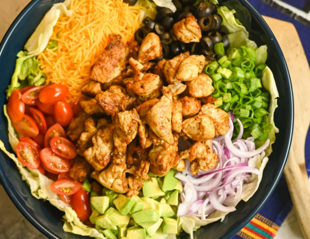 keto chicken taco salad recipe image