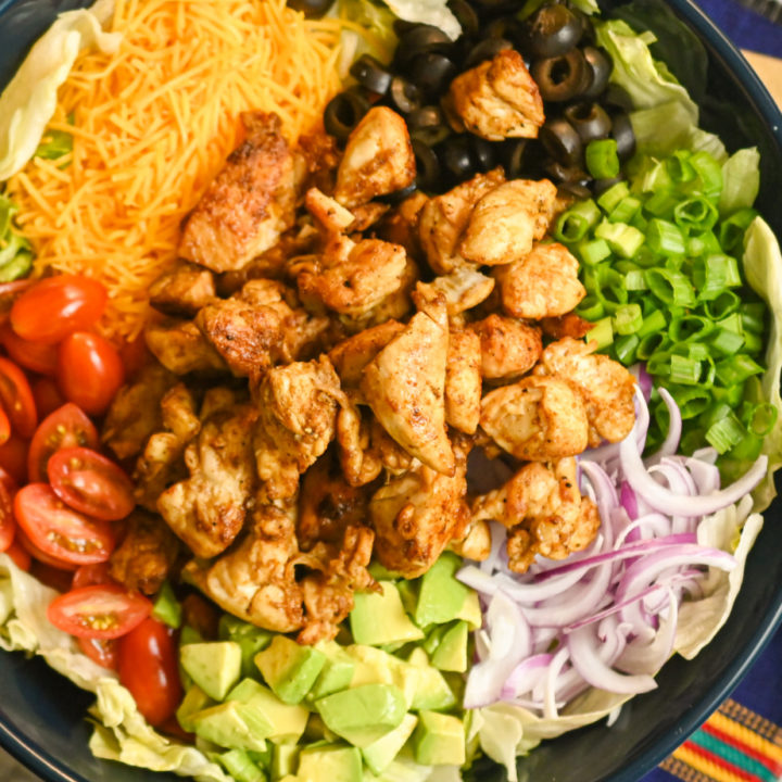 keto chicken taco salad recipe image