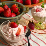 keto strawberry ice cream served