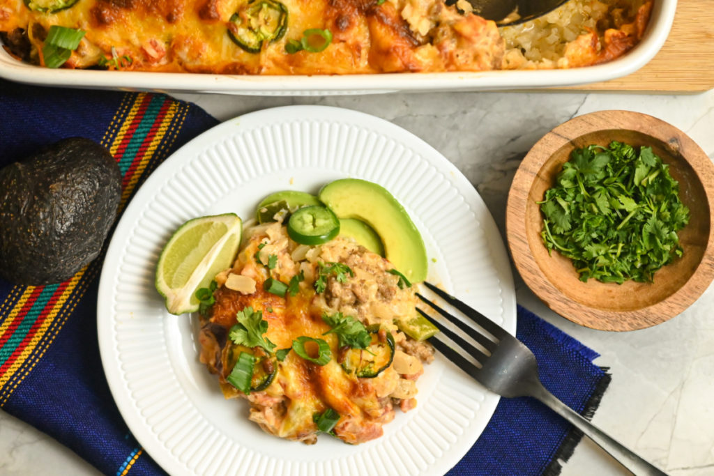 keto taco casserole with ground beef