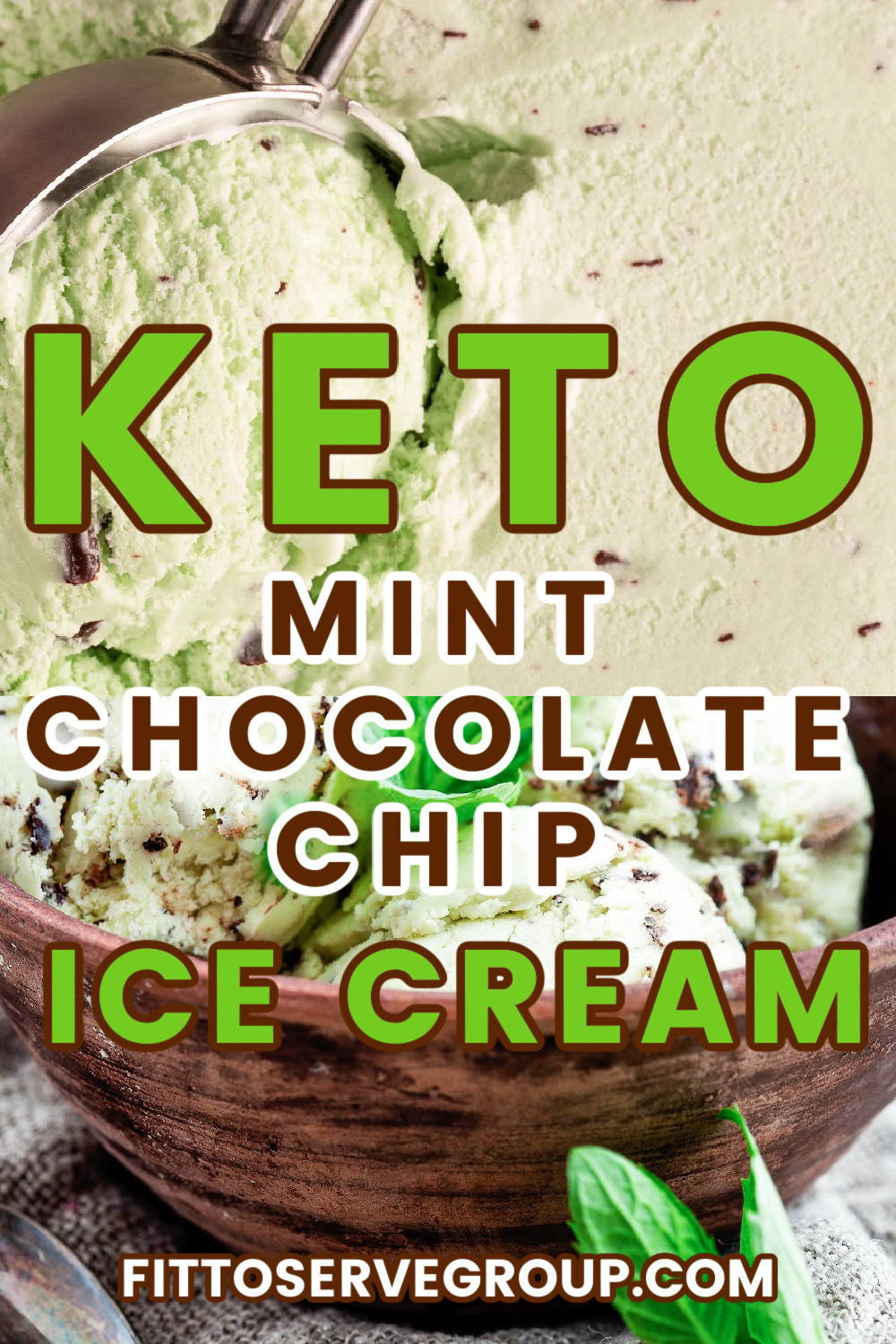 Keto Mint Chocolate Chip Ice Cream