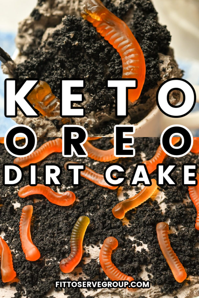 Keto Oreo dirt cake Pinterest pin