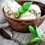 homemade keto-friendly chocolate chip mint ice cream