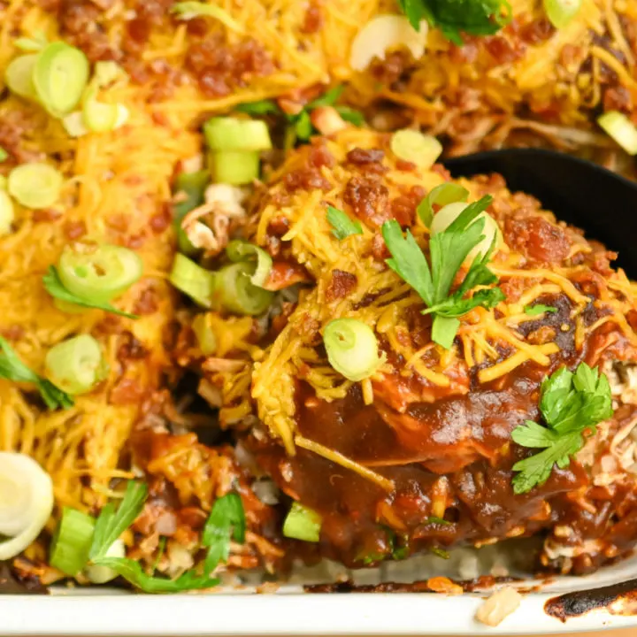 keto bbq chicken casserole featured image