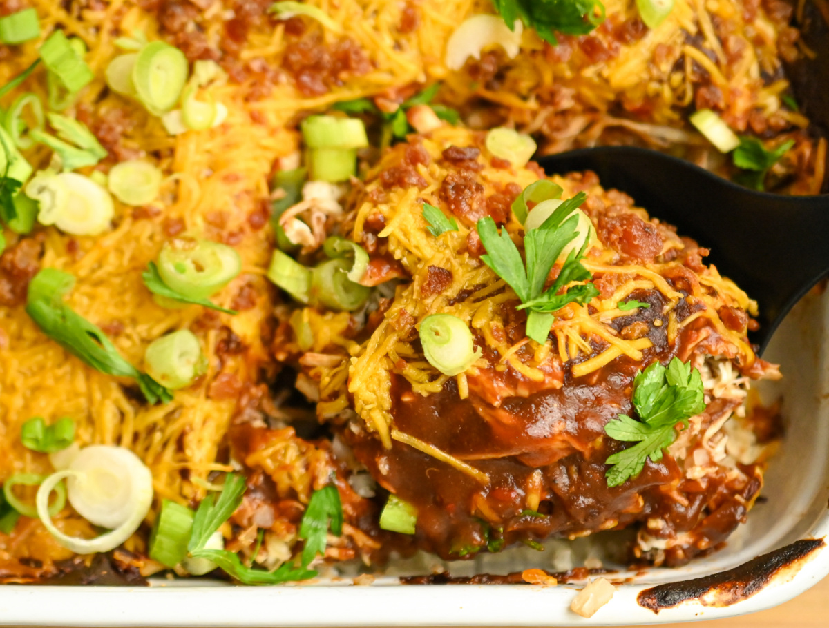 Keto BBQ Chicken Casserole