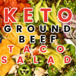 keto ground beef taco salad Pinterest pin