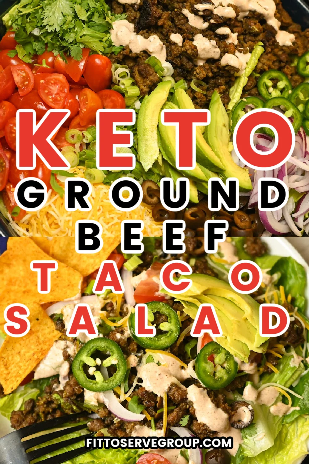Keto Ground Beef Taco Salad · Fittoserve Group