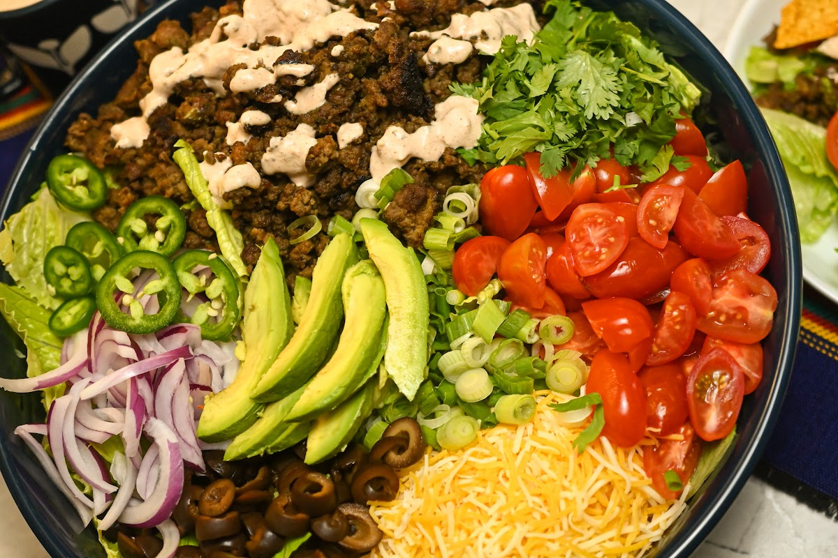 Keto Ground Beef Taco Salad · Fittoserve Group