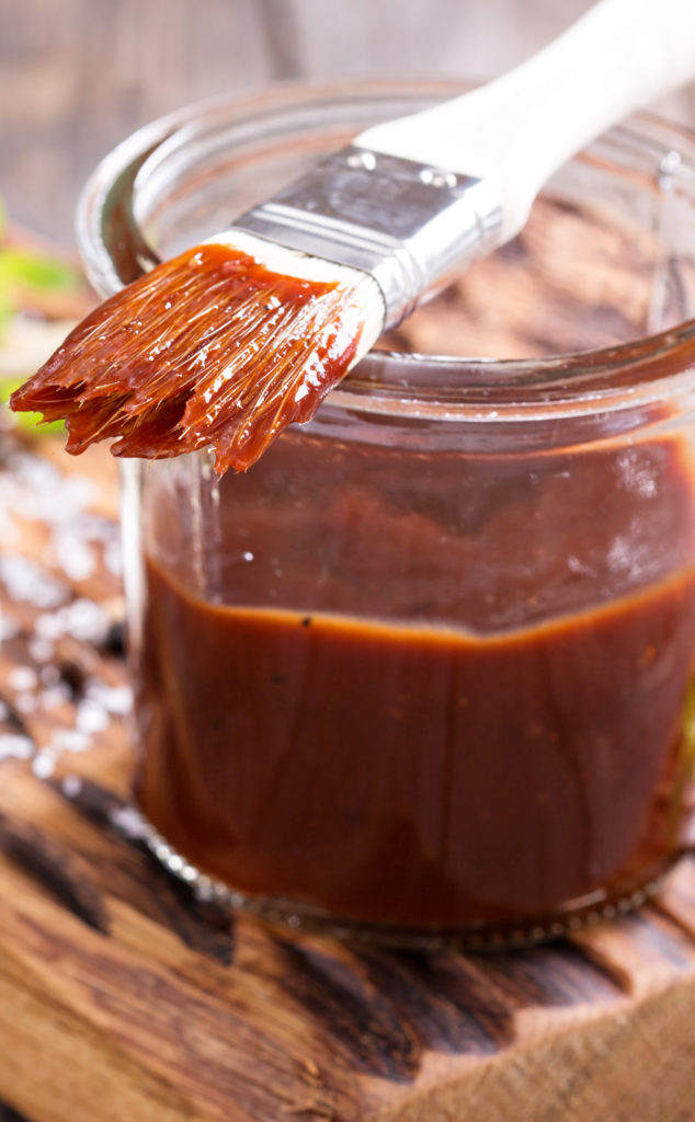 sugar-free bbq sauce stored in a mason jar
