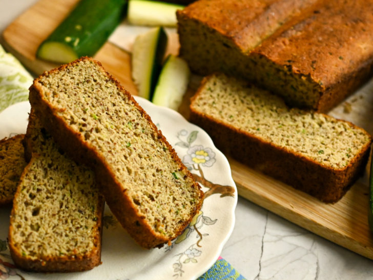 baked and served keto zucchini bread