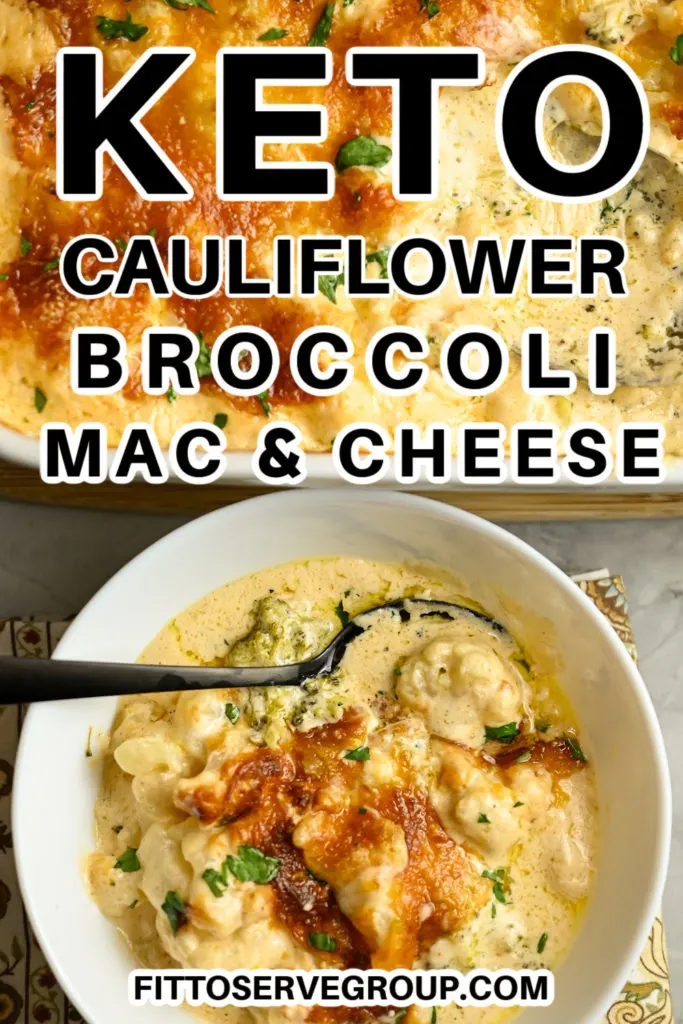Easy Keto Cauliflower Broccoli Mac And Cheese · Fittoserve Group