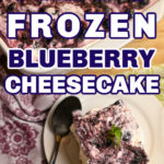 Keto Frozen Blueberry Cheesecake