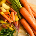 carrots on wood cutting board