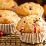 keto-cranberry-muffins-with-orange-icing
