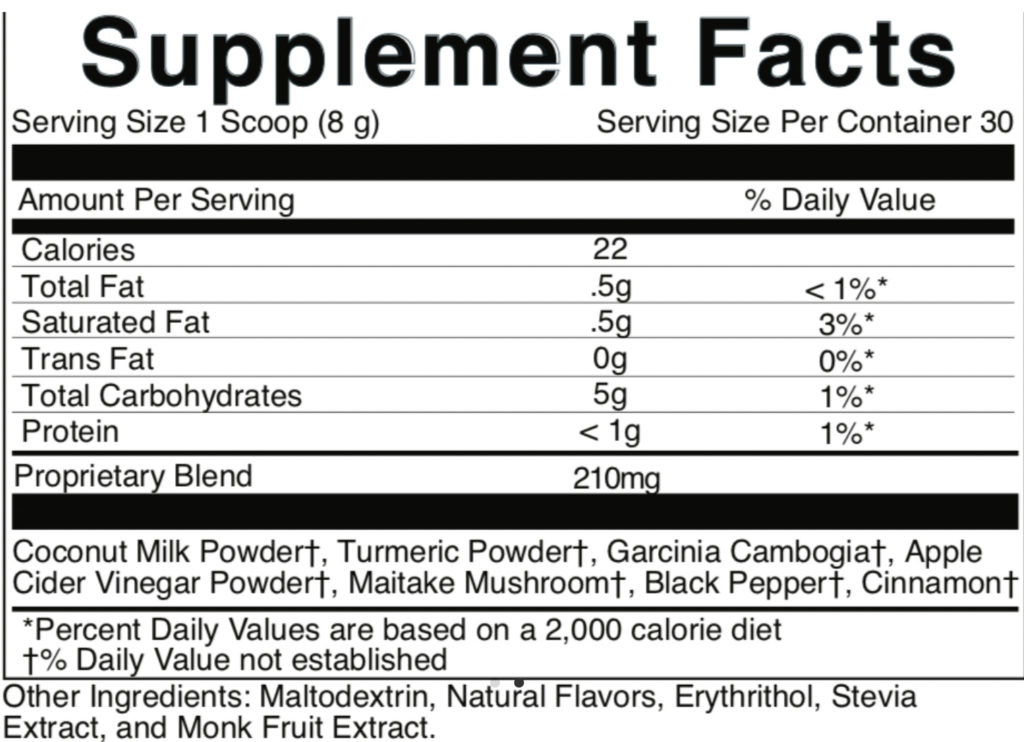 Bravenly Gold Nutrition Facts