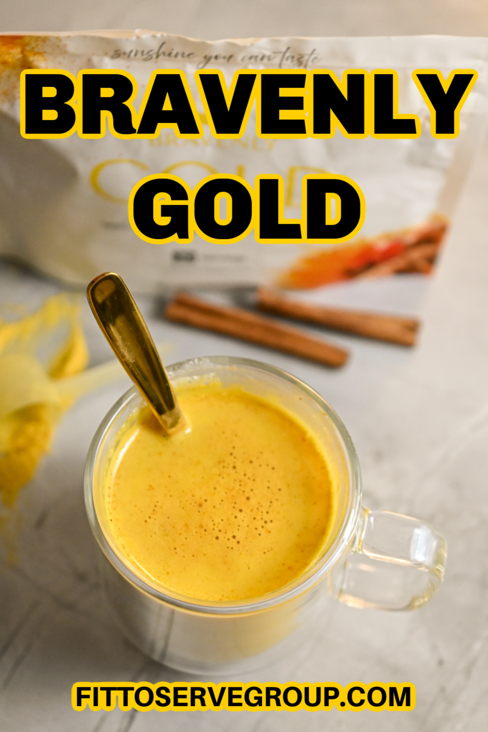 Bravenly Gold turmeric milk supplement is an instant turmeric latte drink that is a breeze to prepare, delicious, and good for you! Golden milk latte| Golden milk| Golden milk benefits