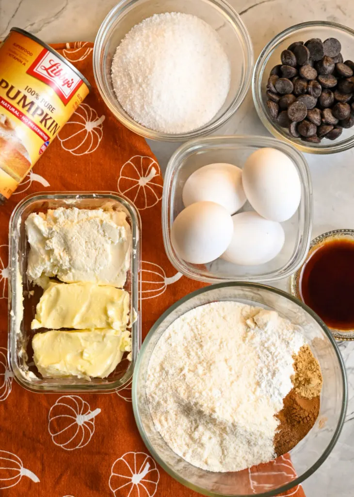 Ingredients Needed For Low-Carb Pumpkin Chocolate Chip Cookies