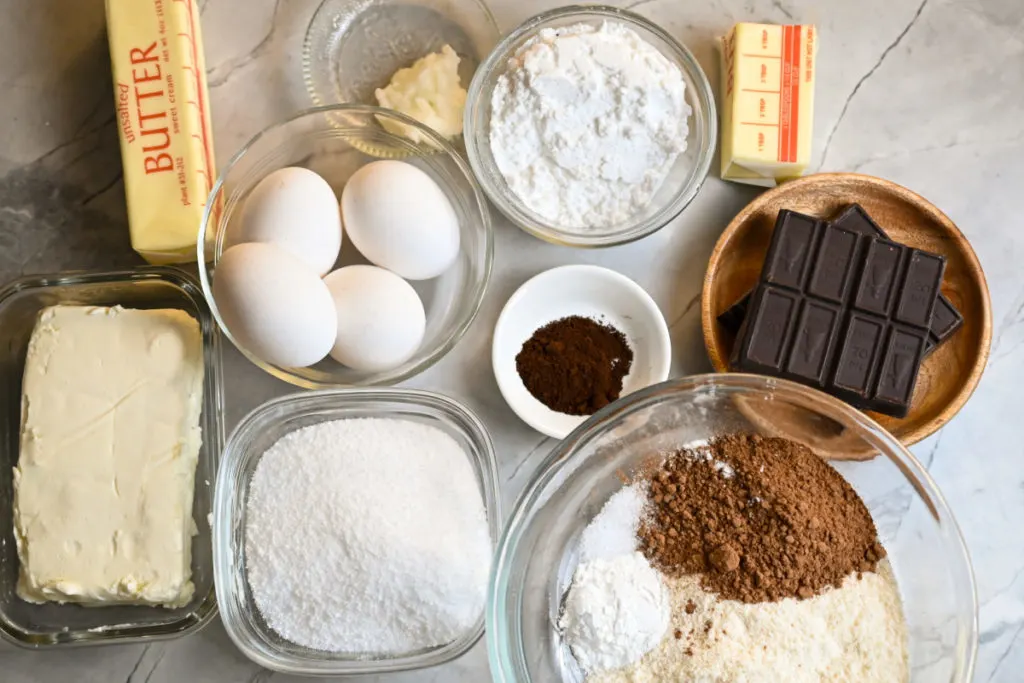 Keto chocolate cream cheese cookies ingredients