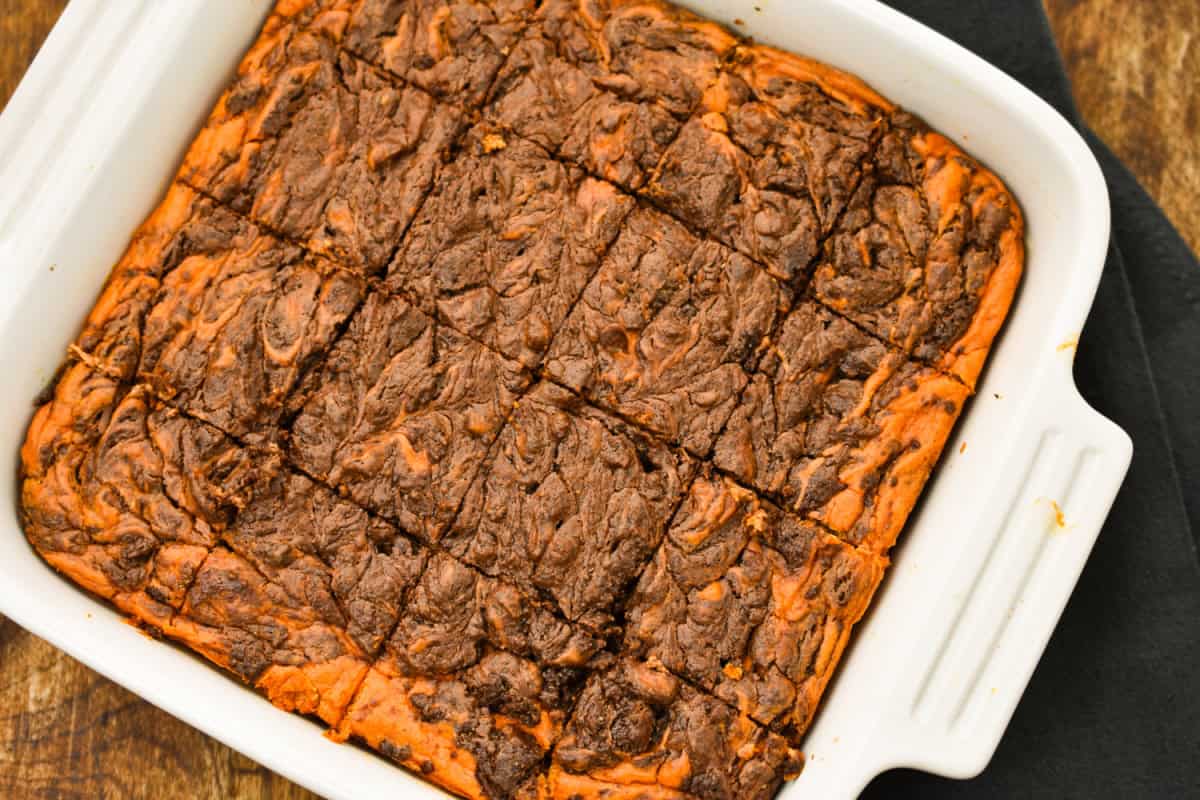 Keto Pumpkin Brownies With Cheesecake Swirl featured image