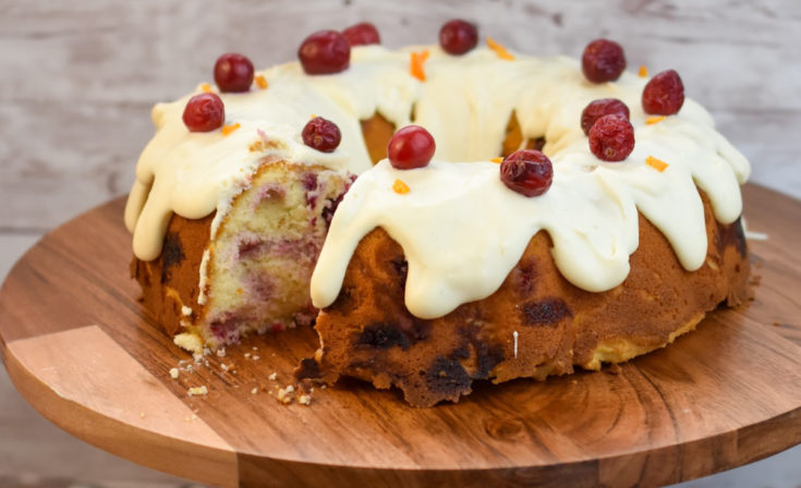keto cranberry cake, gluten-free