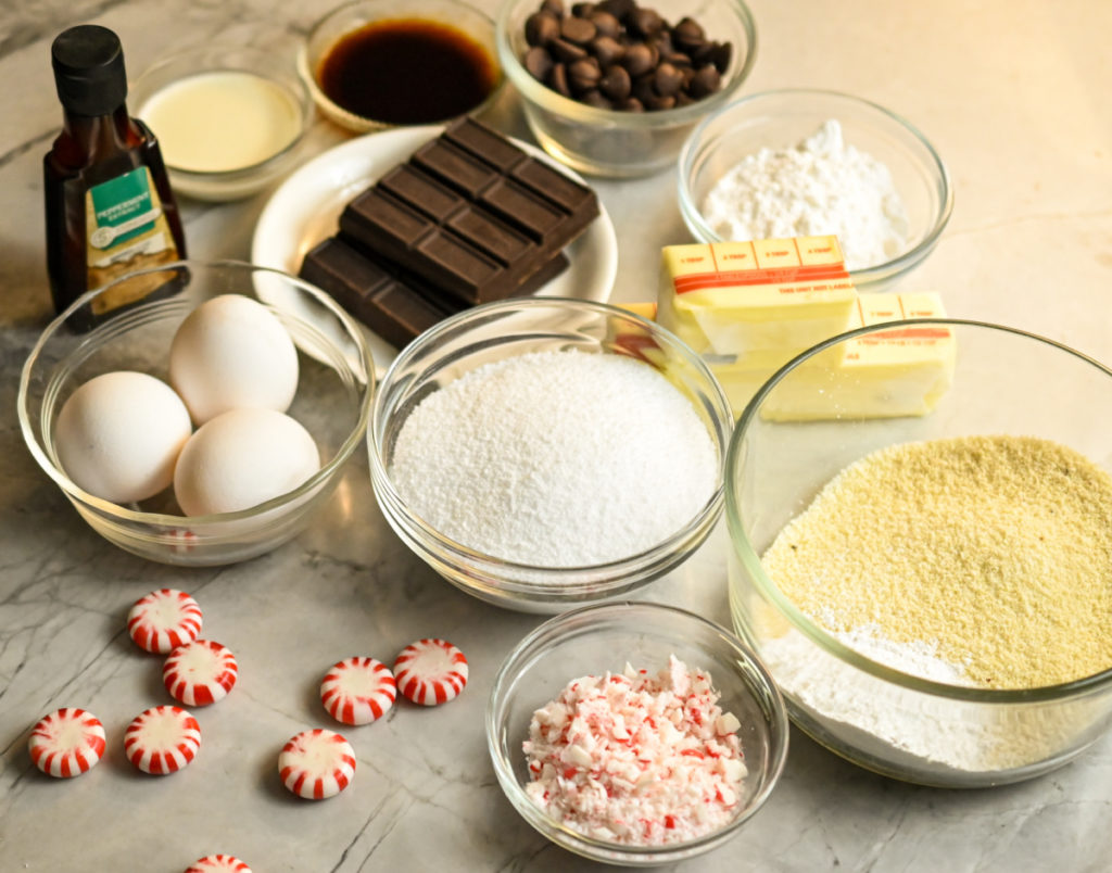 keto peppermint brownie ingredients