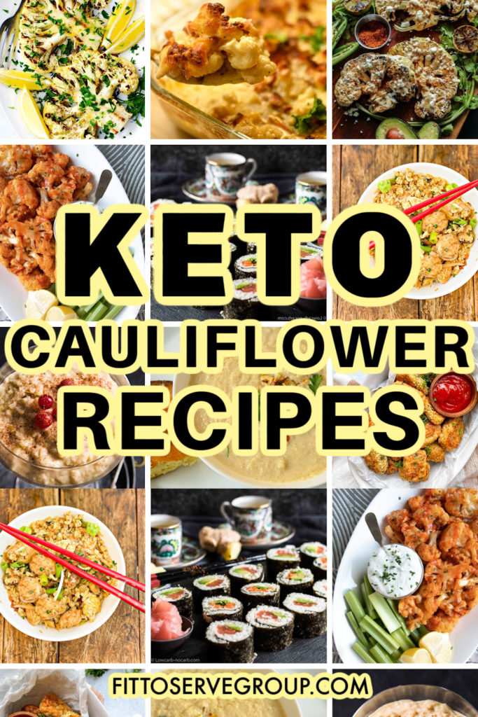 Keto CAULIFLOWER recipes Pinterest pin