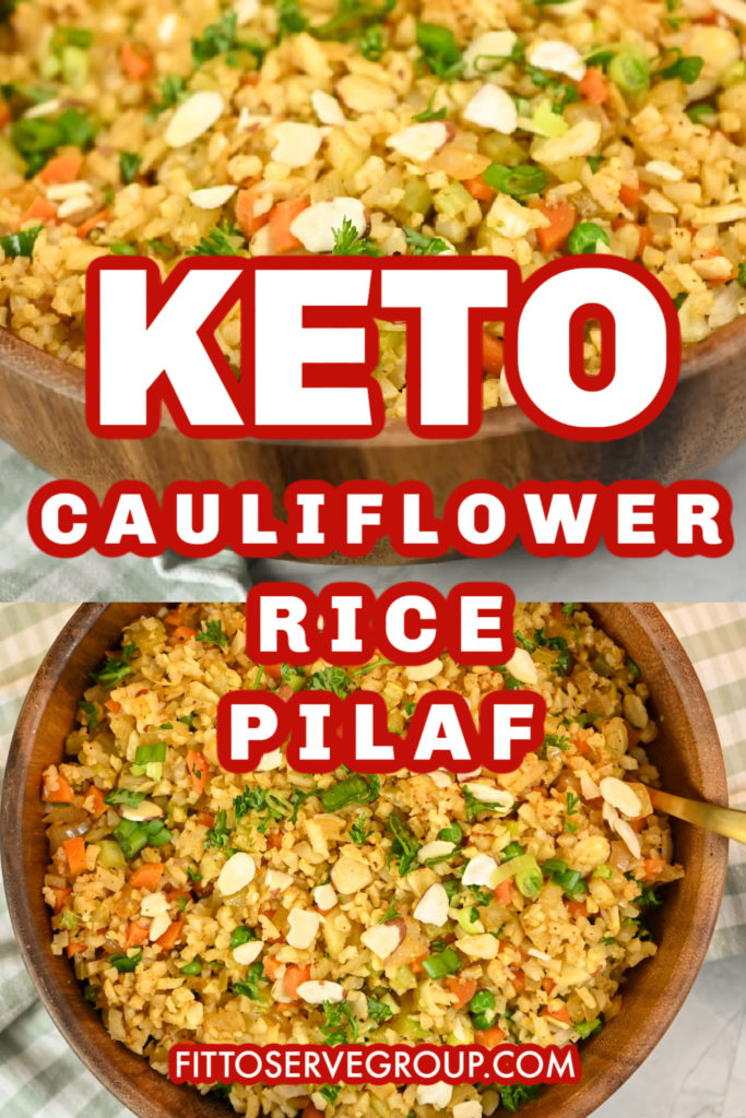 Keto-friendly cauliflower pilaf rice