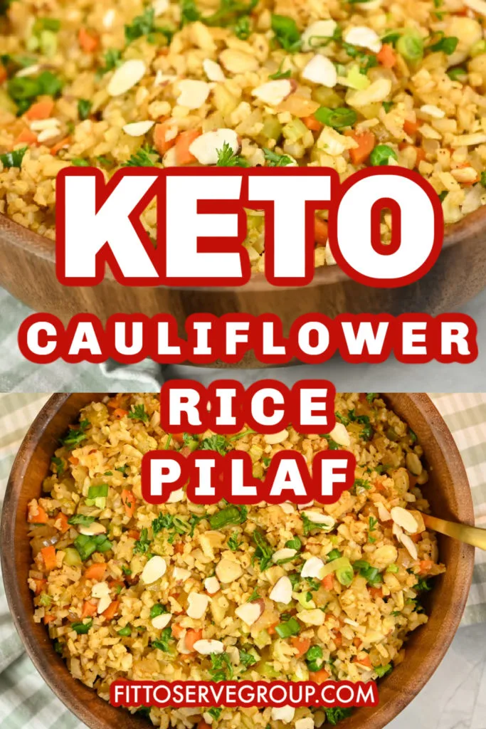 Keto-friendly cauliflower pilaf rice