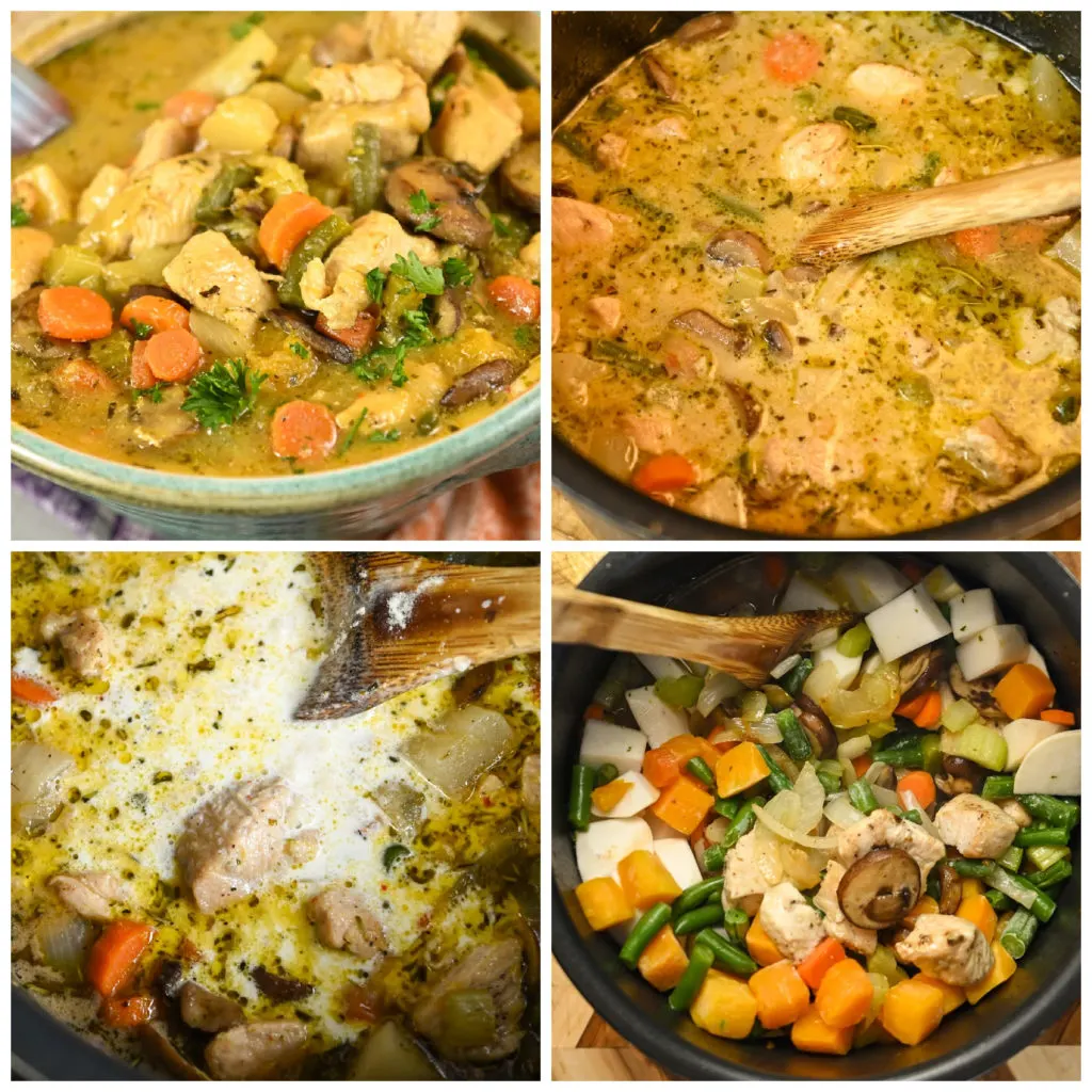 keto chicken stew process pictures