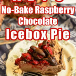 Keto No-Bake Raspberry Chocolate Icebox Pie