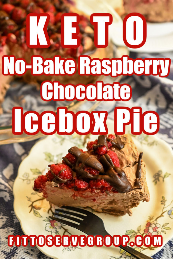 Keto No-Bake Raspberry Chocolate Icebox Pie